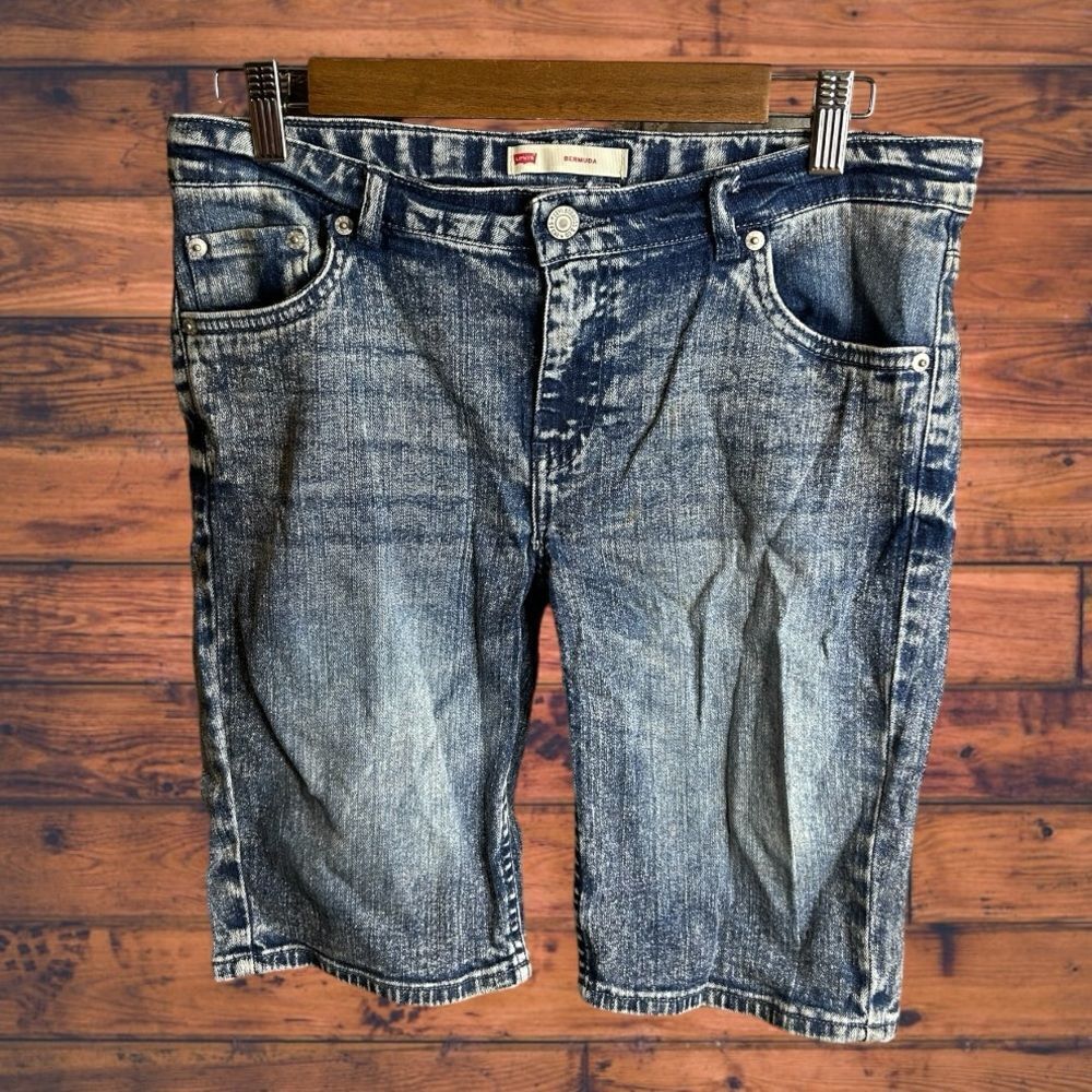 5 for $25🔥Levi's Acid Wash Bermuda Shorts Boys Size 14 1/2